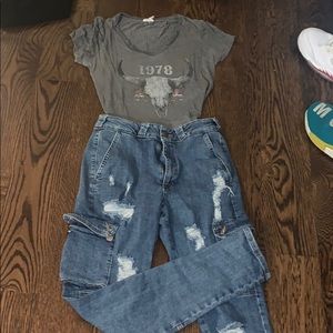 Grey bull t shirt